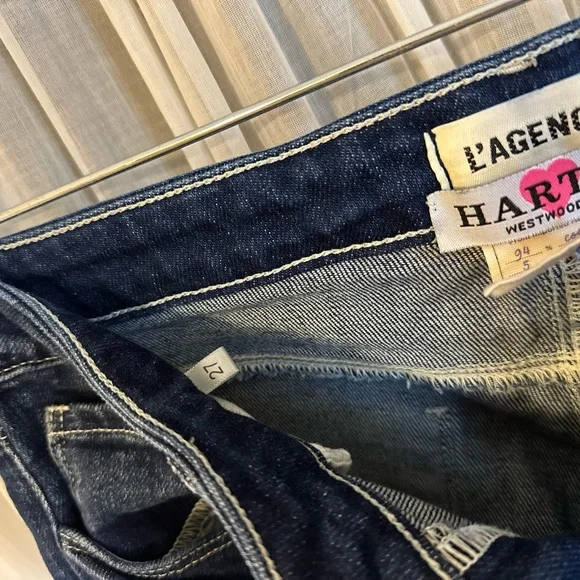 L’AGENCE high rise wide leg denim